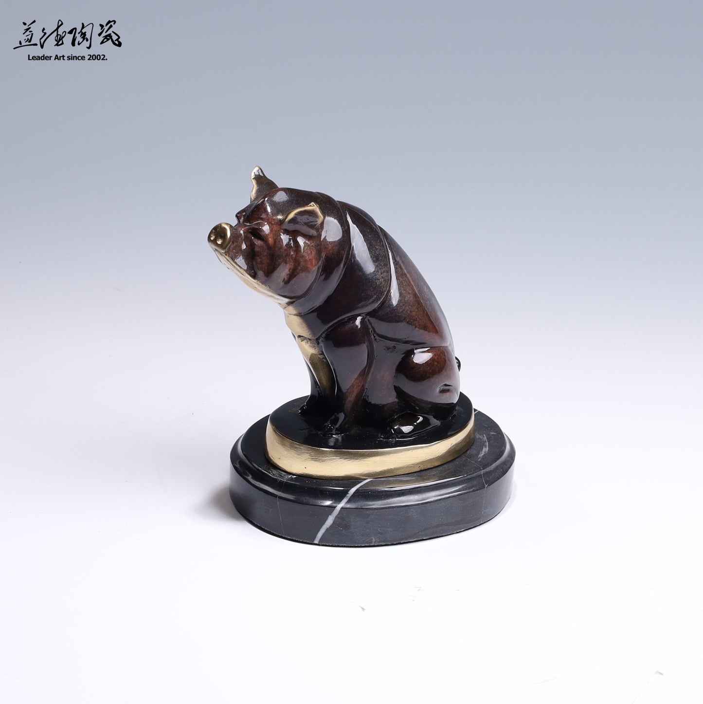 豬事大吉 - 12生肖系列銅雕 - LEADER 益德 | 居家設計藝品・人文茶器・空間美學作品
