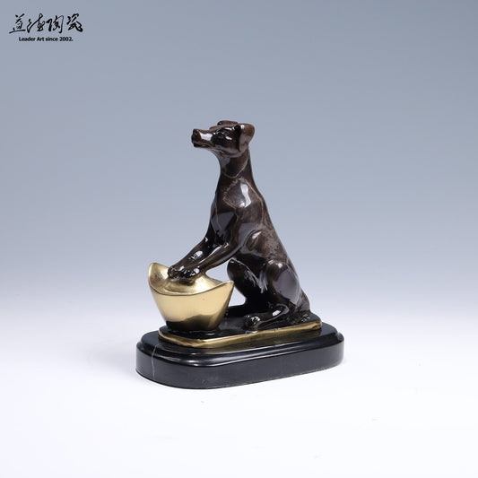 狗來富貴 - 12生肖系列銅雕 - LEADER 益德 | 居家設計藝品・人文茶器・空間美學作品