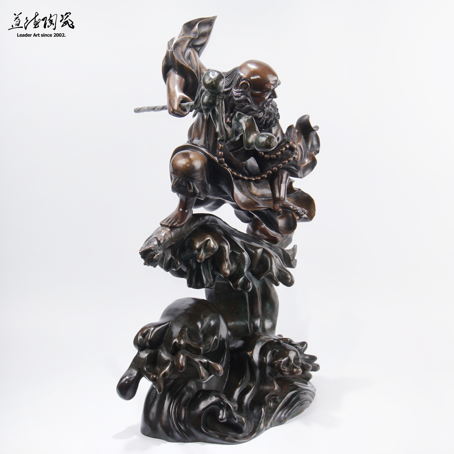 達摩‧一葦渡江 - 工藝之家銅雕
