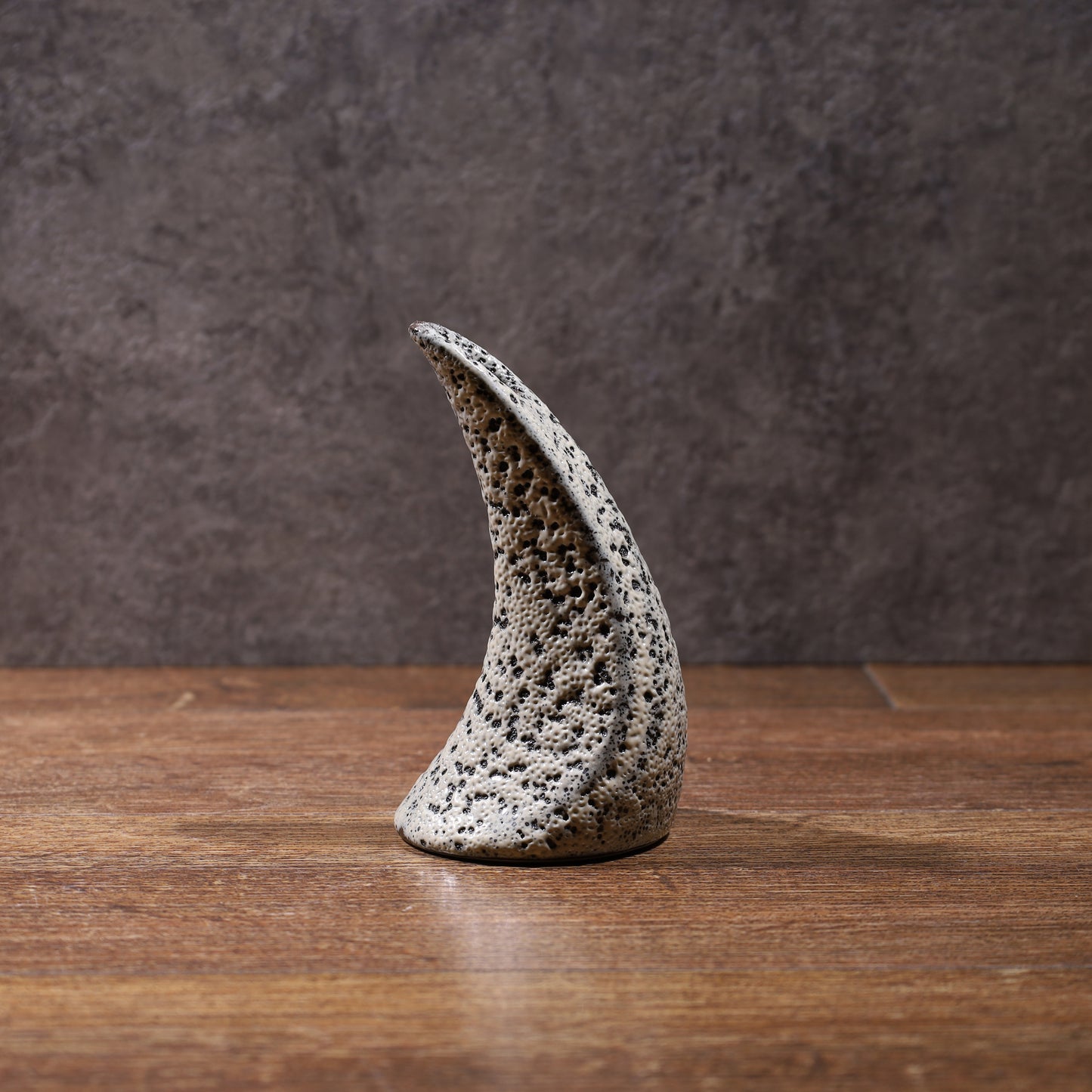 LEADER牛角植栽插花瓶 居家綠植水栽手工花器 彩陶哥窯青瓷志野燒