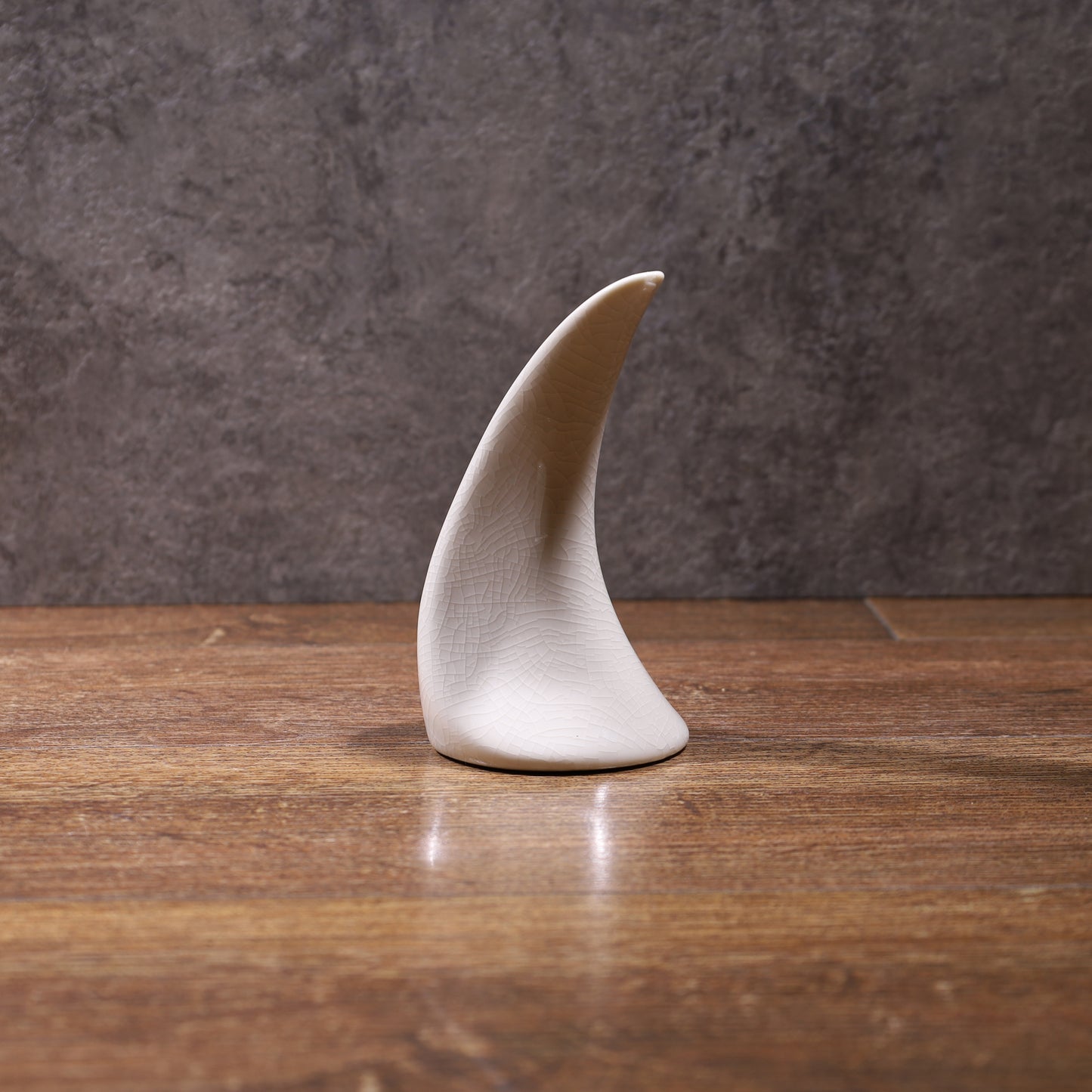 LEADER牛角植栽插花瓶 居家綠植水栽手工花器 彩陶哥窯青瓷志野燒