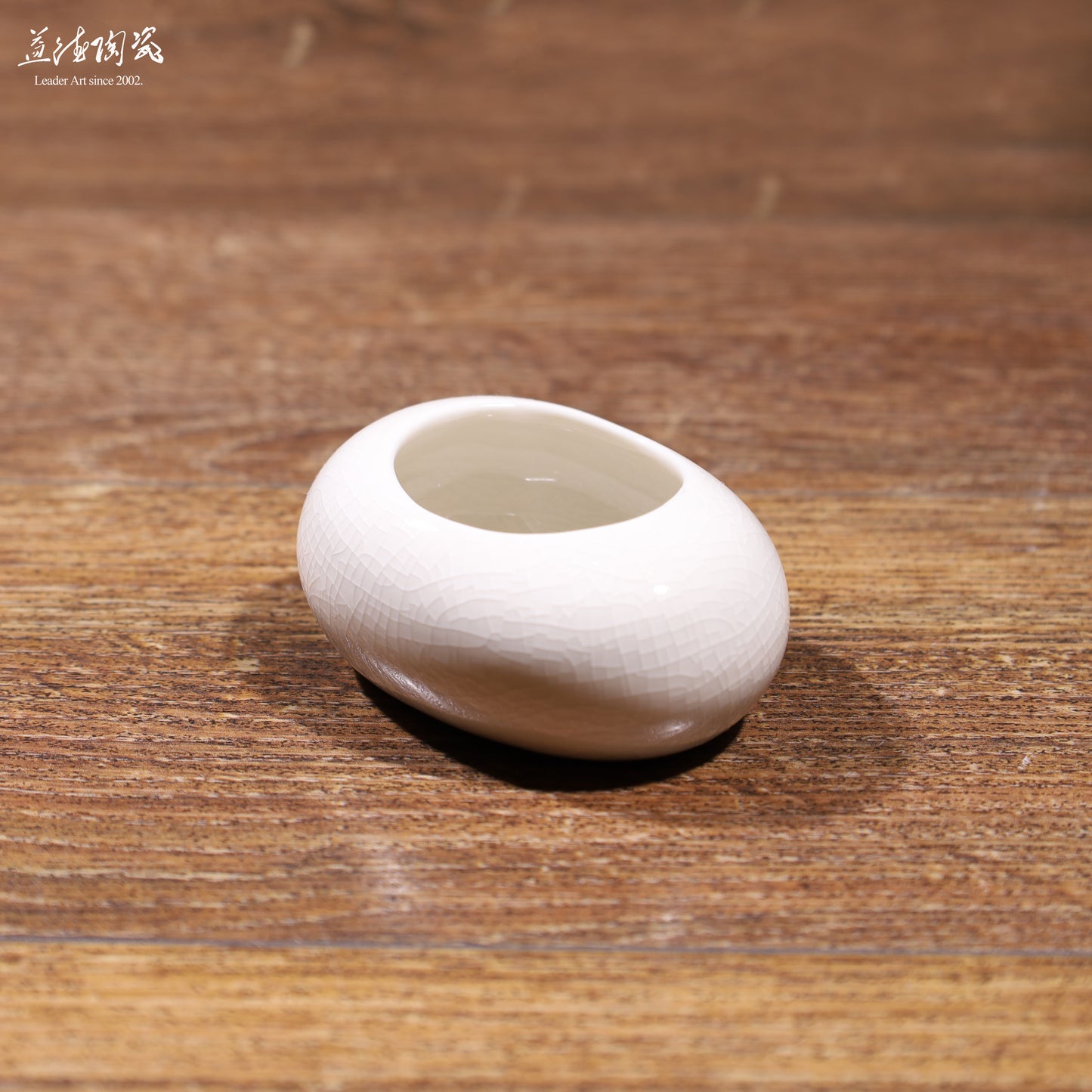 LEADER蛋器花瓶 手工陶藝花器 彩陶哥窯汝白石墨水栽居家綠植