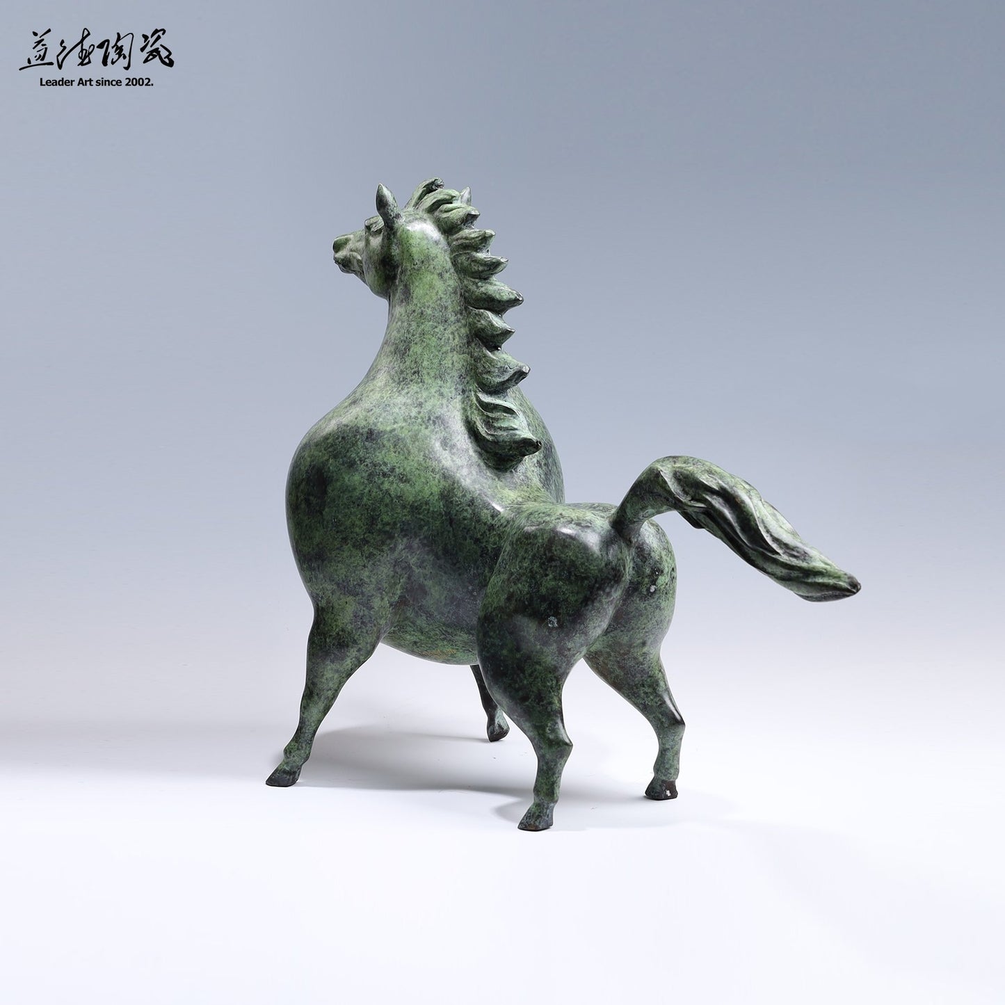 綠寶石翡翠馬 Emerald green of copper carving - LEADER 益德 | 居家設計藝品・人文茶器・空間美學作品