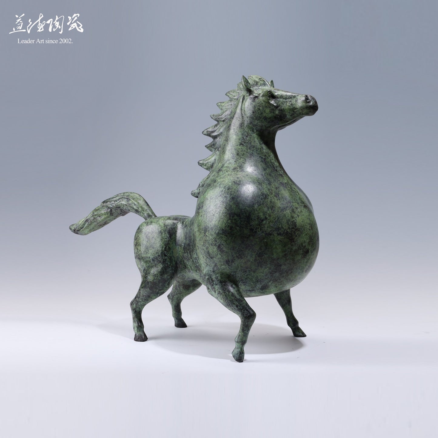 綠寶石翡翠馬 Emerald green of copper carving - LEADER 益德 | 居家設計藝品・人文茶器・空間美學作品