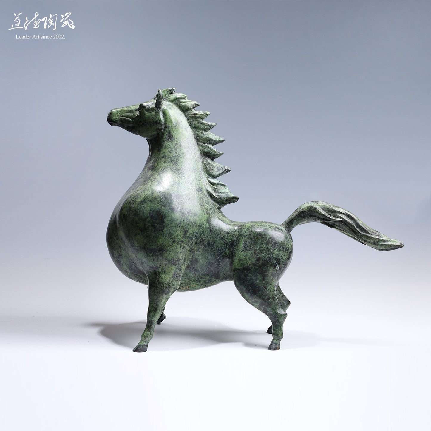 綠寶石翡翠馬 Emerald green of copper carving - LEADER 益德 | 居家設計藝品・人文茶器・空間美學作品