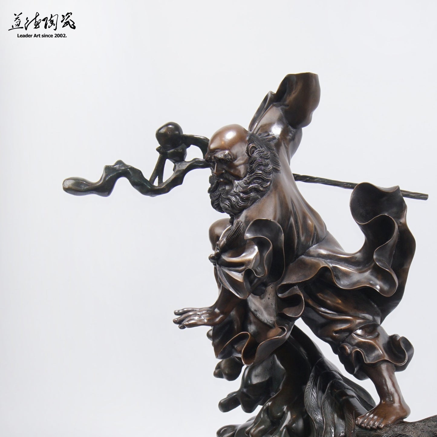 達摩‧一葦渡江 - 工藝之家銅雕 - LEADER 益德 | 居家設計藝品・人文茶器・空間美學作品