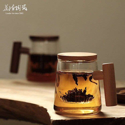 木柄茶水分離過濾杯 - LEADER 益德 | 居家設計藝品・人文茶器・空間美學作品