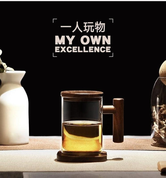 木柄透明T型水杯 - LEADER 益德 | 居家設計藝品・人文茶器・空間美學作品