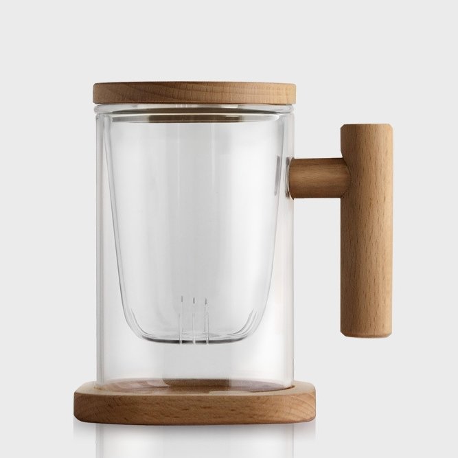 木柄透明T型水杯 - LEADER 益德 | 居家設計藝品・人文茶器・空間美學作品