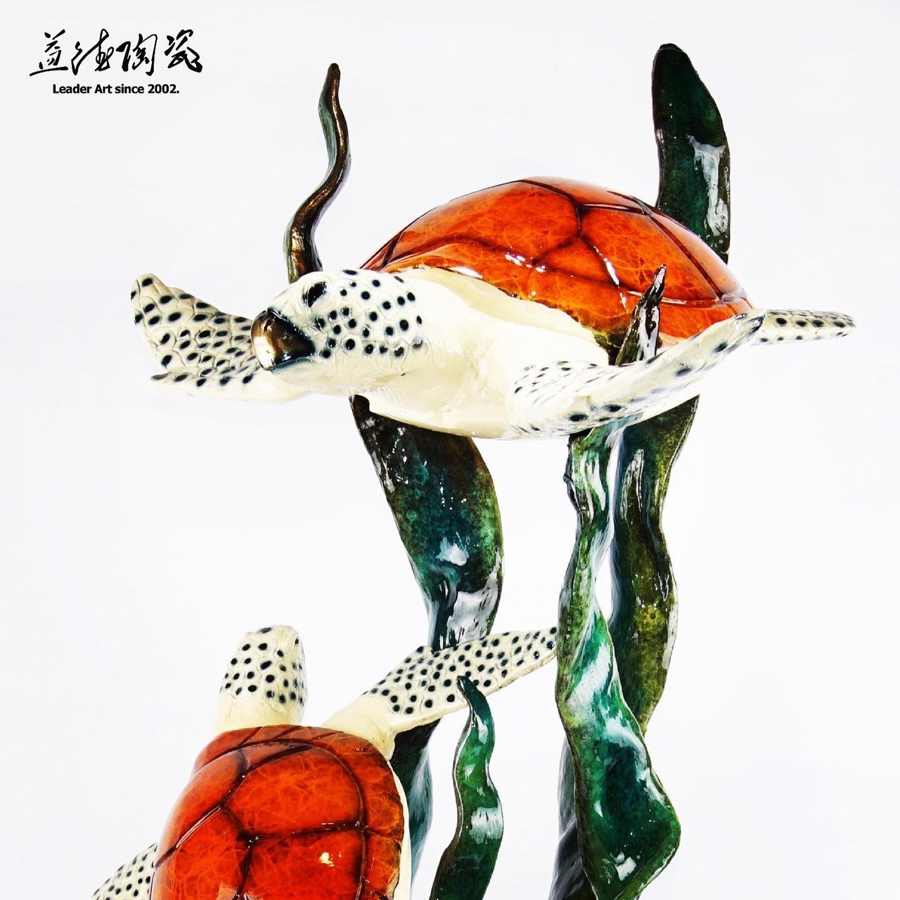 Wander turtles in the ocean - Bronze Sculpture Design - LEADER 益德 | 居家設計藝品・人文茶器・空間美學作品