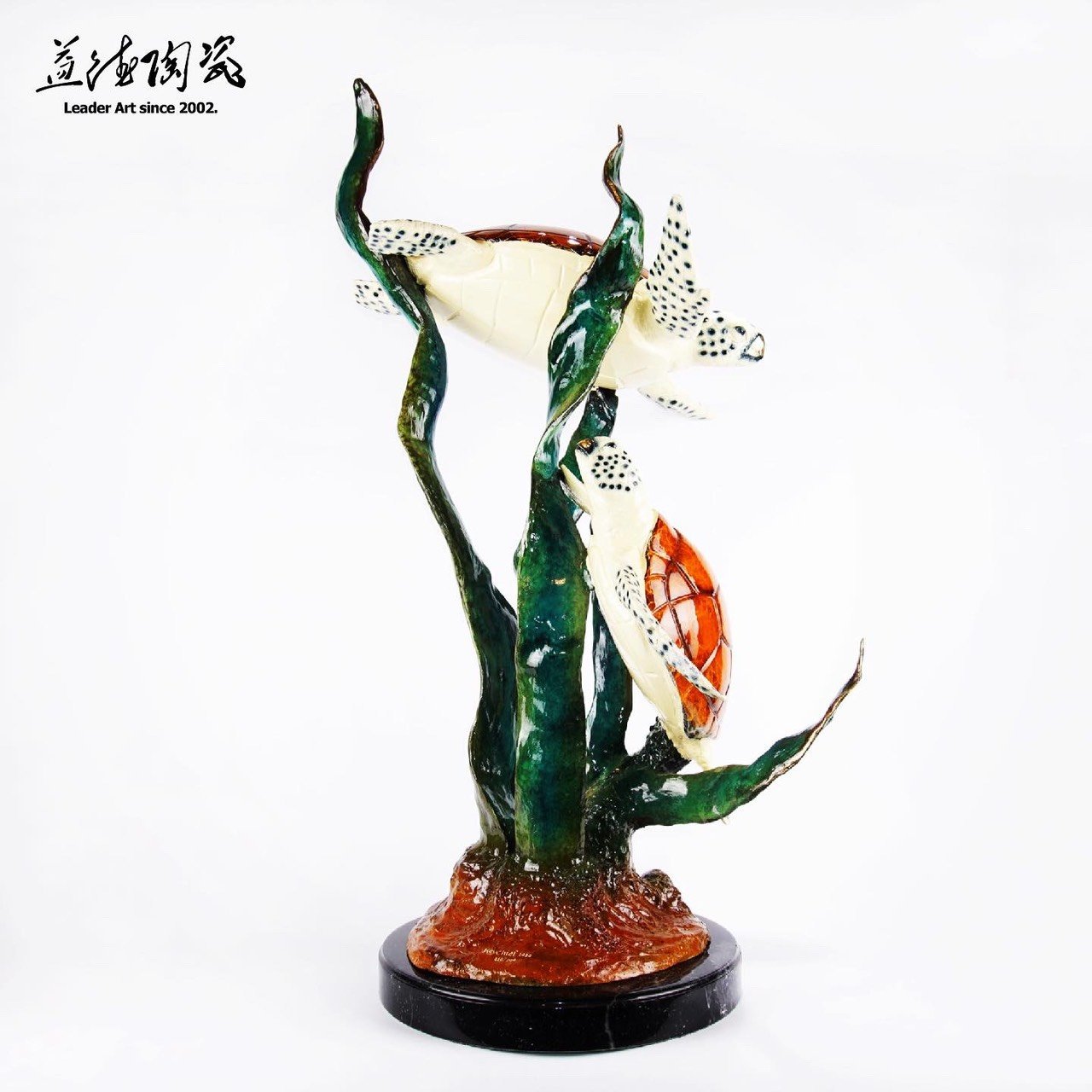 Wander turtles in the ocean - Bronze Sculpture Design - LEADER 益德 | 居家設計藝品・人文茶器・空間美學作品