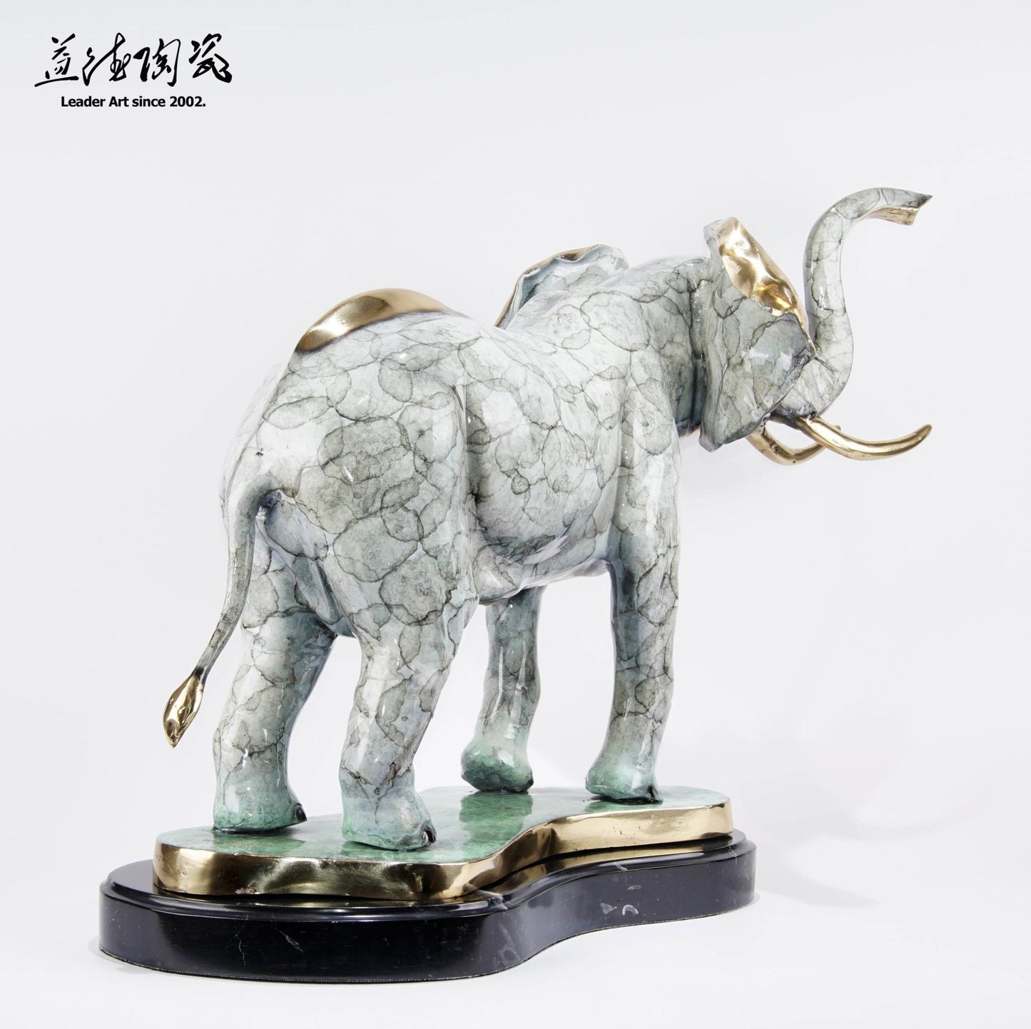 watercolor effect elephant - Bronze Sculpture Design - LEADER 益德 | 居家設計藝品・人文茶器・空間美學作品
