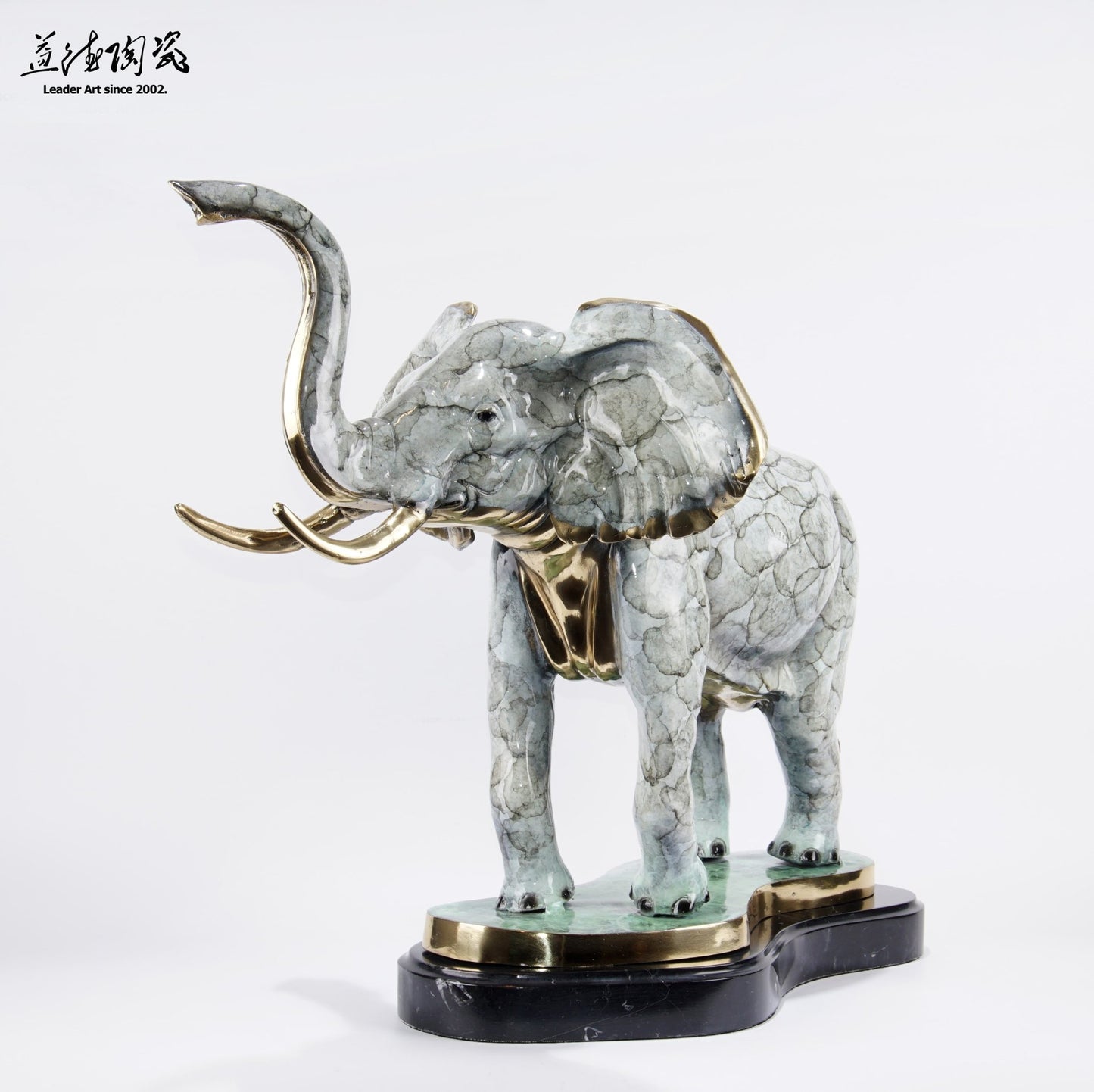 watercolor effect elephant - Bronze Sculpture Design - LEADER 益德 | 居家設計藝品・人文茶器・空間美學作品