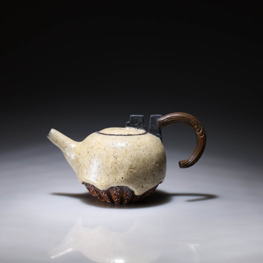 志野燒柳把 [訂製] 手捏壺雕刻陶藝鶯歌茶壺名家手作陶博館