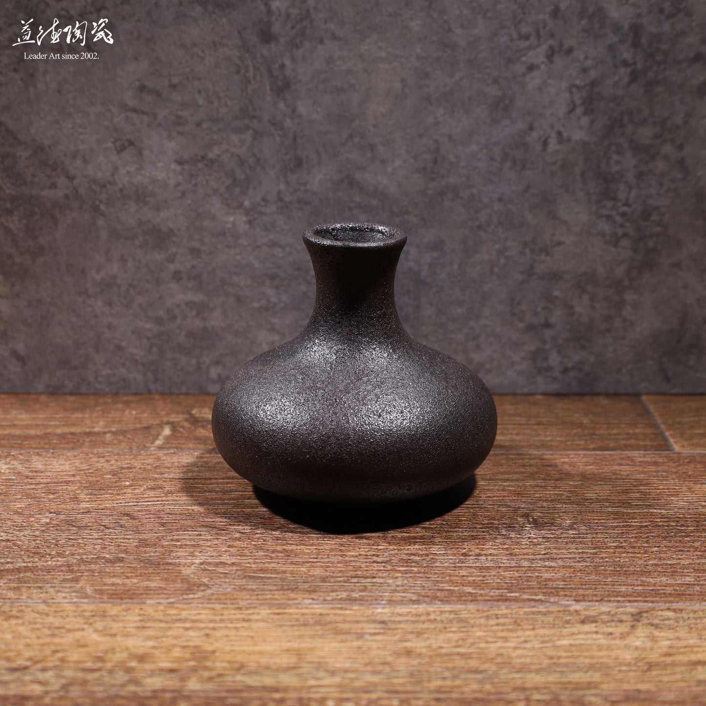 LEADER趣花瓶 手工插花器 彩陶象牙石頭茶葉末釉 居家綠植水栽植擺件