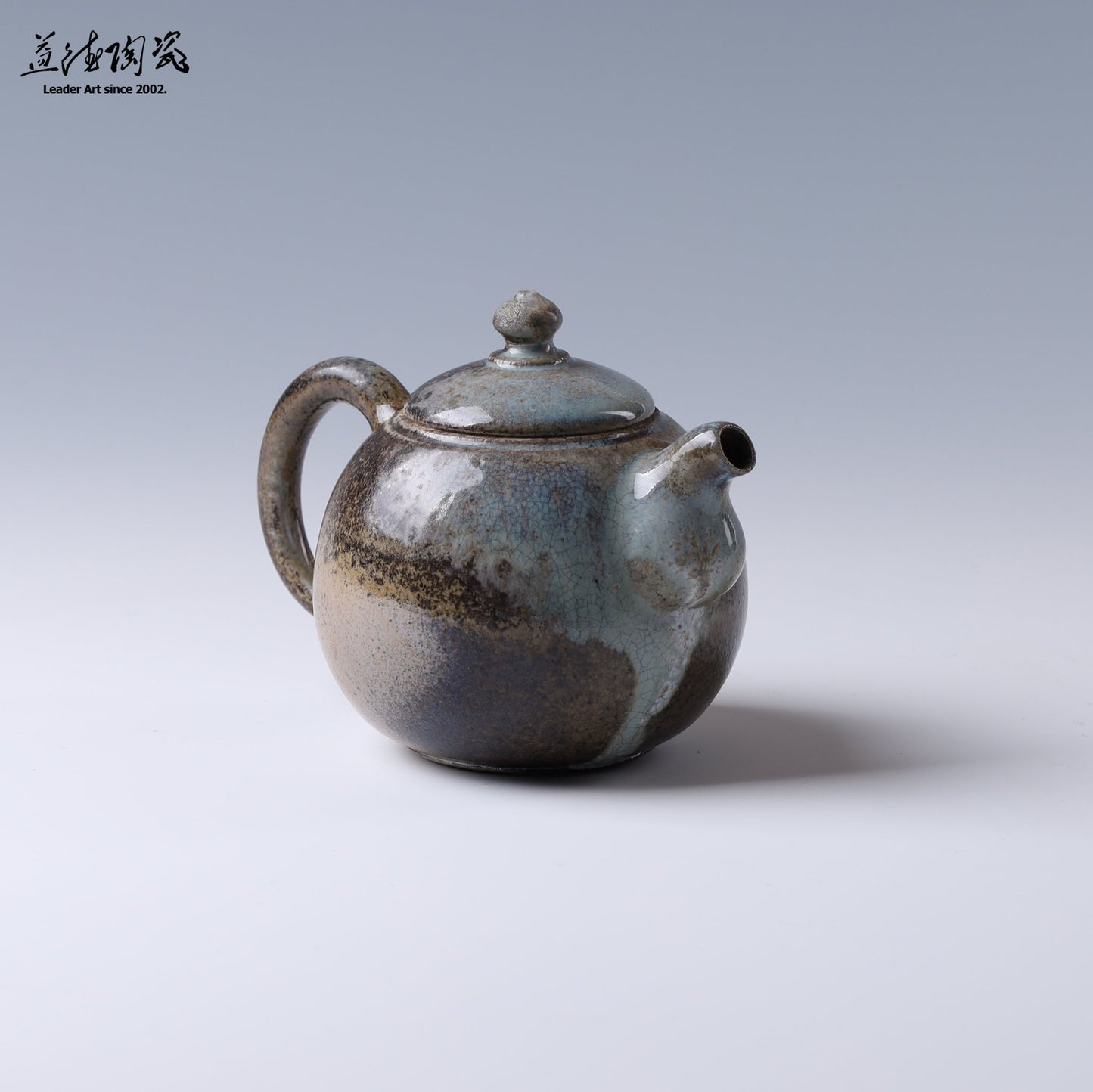 藍光柴燒 鶯歌柴燒壺 新人文 重落灰 B167 - LEADER 益德 | 居家設計藝品・人文茶器・空間美學作品