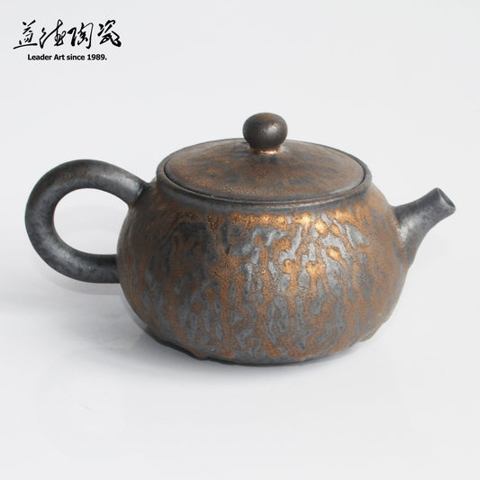 垂纹禪淨壺 - 老岩泥/曜金 - LEADER 益德 | 居家設計藝品・人文茶器・空間美學作品
