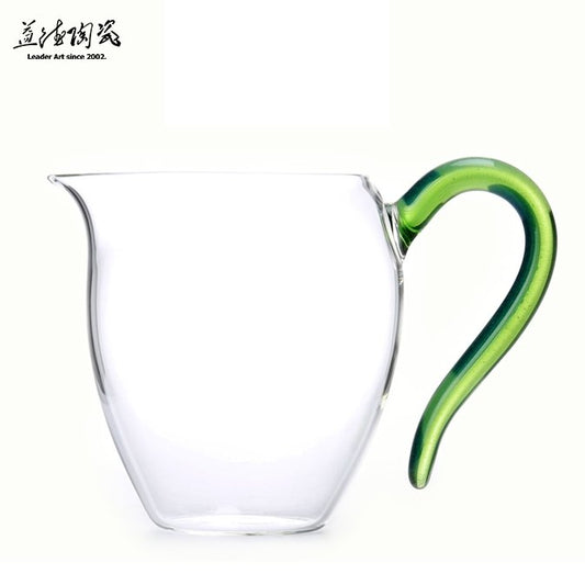 璃器晶彩茶海公道杯 [綠金] - LEADER 益德 | 居家設計藝品・人文茶器・空間美學作品
