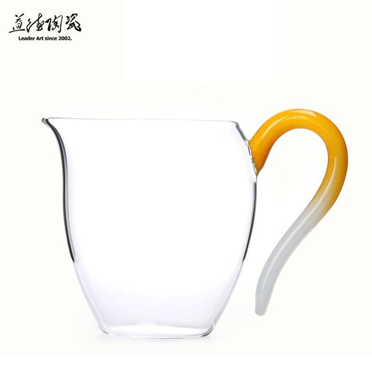 璃器晶彩茶海公道杯 [澄白] - LEADER 益德 | 居家設計藝品・人文茶器・空間美學作品