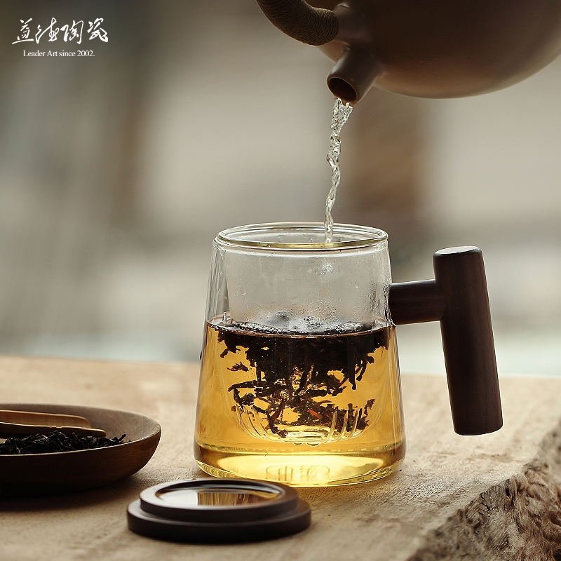 木柄茶水分離過濾杯 - LEADER 益德 | 居家設計藝品・人文茶器・空間美學作品