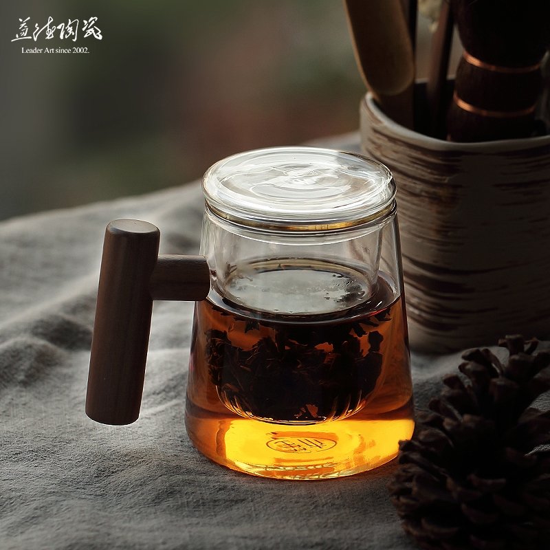 木柄茶水分離過濾杯 - LEADER 益德 | 居家設計藝品・人文茶器・空間美學作品